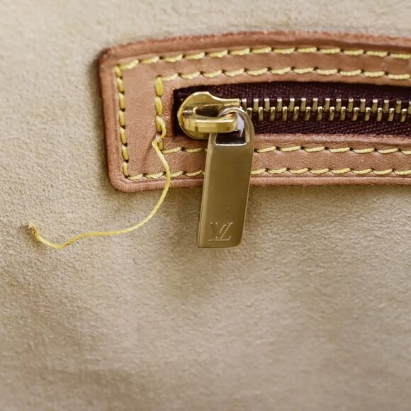 LOUIS VUITTON Logo Looping GM Shoulder Bag Monogram Leather Brown M51145 89FA801 - Picture 13 of 16